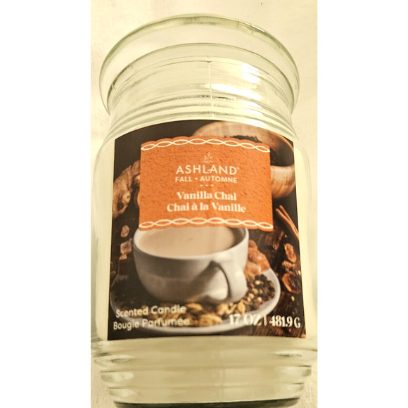 Ashland Vanilla Chai Scented Candle 17oz Single Wick | Large Jar Fall & Holiday - Picture 2 of 6